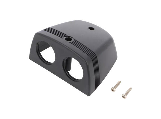 Utenpåliggende panel - dobbel For USB, AUX, sig.kont., voltmeter etc 