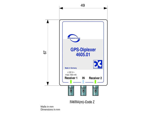 ATTB Antennesplitter - GPS For å benytte 1 GPS antenne på 2 enheter 