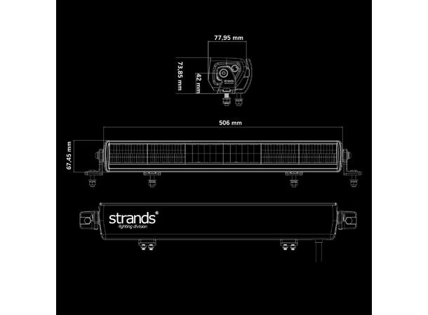 Strands Skylord 20" Ledbar 20", 15800 Lumen, 170W, innebygd relé 