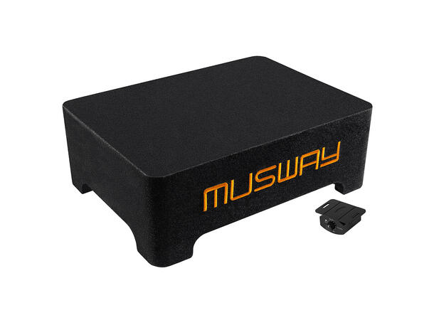 Musway MF108A 8" aktiv subwoofer 8" i kasse, 225W RMS, bassremote 