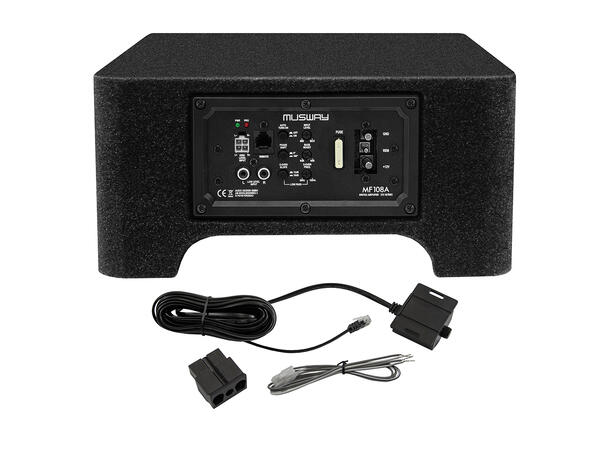 Musway MF108A 8" aktiv subwoofer 8" i kasse, 225W RMS, bassremote 