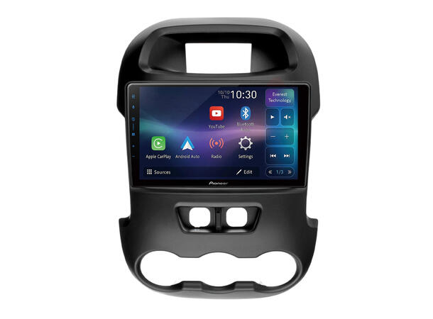 Pioneer Perfect Fit spiller til Ford Ranger (2012-2015) m/Manu AC/4,3" skjerm 