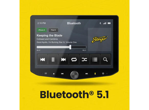 Stinger HORIZON10 iX210E DAB+, BT, Trådløs Carplay & Android Auto 