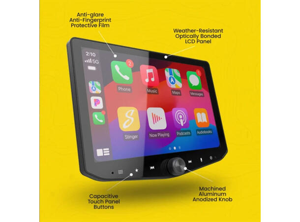 Stinger HORIZON10 iX210E DAB+, BT, Trådløs Carplay & Android Auto 