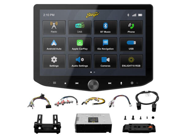 Stinger HORIZON10 iX210E DAB+, BT, Trådløs Carplay & Android Auto 