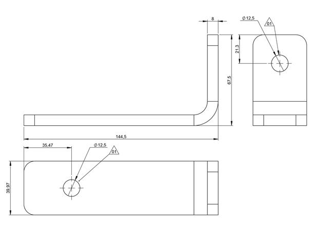 Brakett for arbeidslys Rustfritt stål 