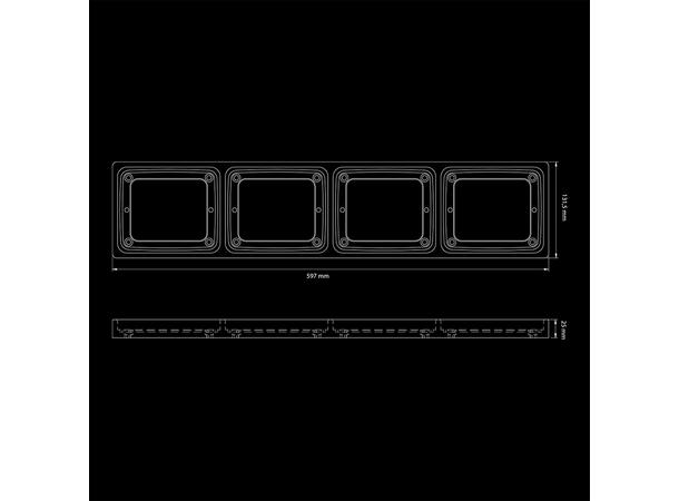 Strands IZE LED Ramme 4xSquare for 4 lamper 