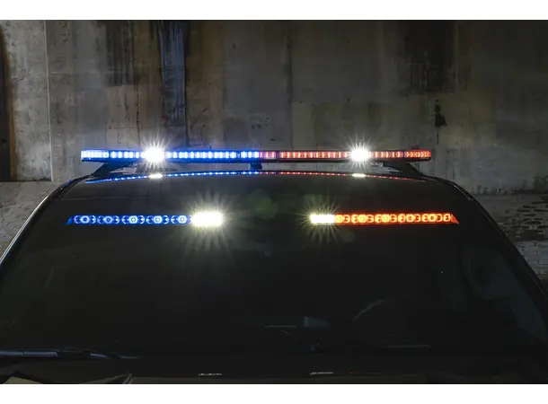 Whelen® Edge 9XS 54" 12V 137cm, 8 Gule moduler, justerbar fot 