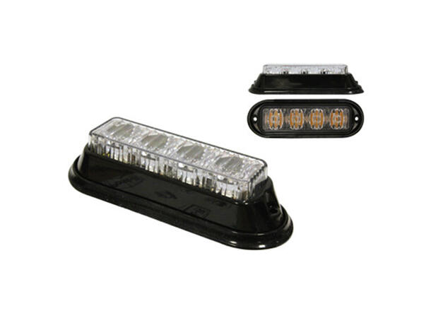 Axixtech Stealth LED M36 varsellys Oransje, 12/24V, ECE R65 