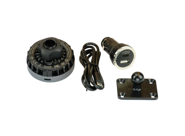 Kram Fix2Car trådløs mobillader iPhone 12-17, 15W, Qi2 m/kjøling 