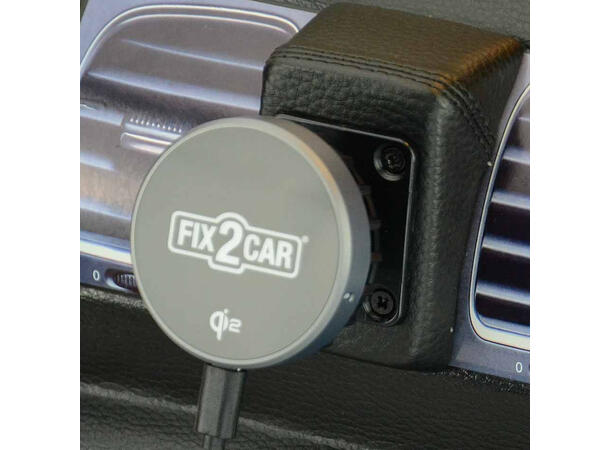 Kram Fix2Car trådløs mobillader iPhone 12-17, 15W, Qi2 m/kjøling 
