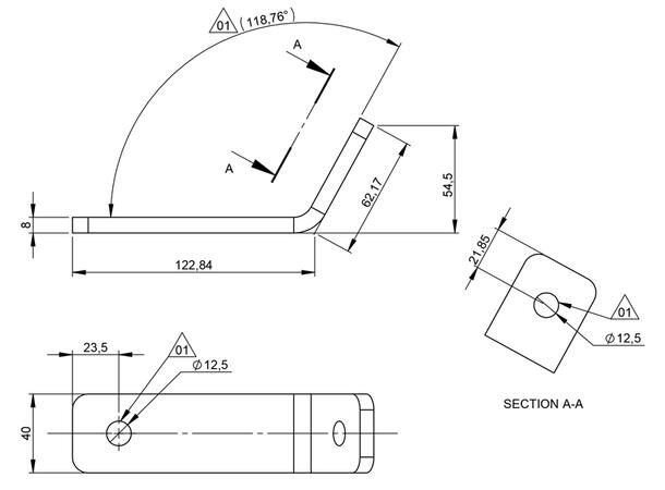 Brakett for arbeidslys Rustfritt stål 