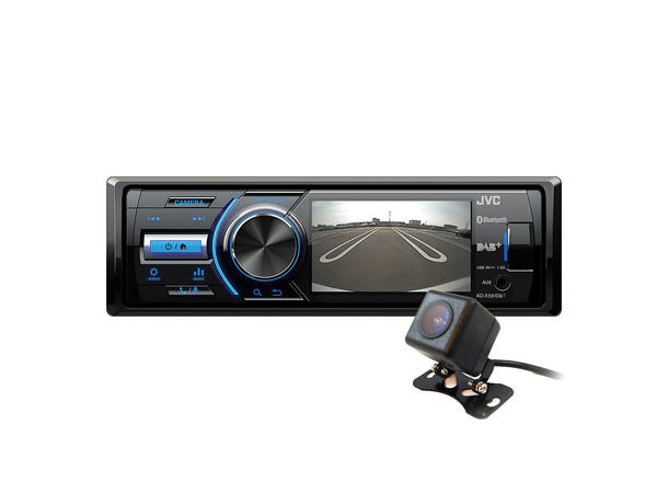 JVC JVC KDX-561DBT med ryggekamera 3" skjerm, DAB+, BT, shortbody++ 