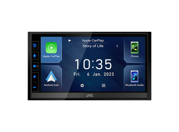 JVC KW-M785DBW med ryggekamera Trådløs CarPlay/Android Auto, BT, DAB+ 