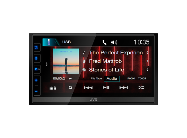 JVC KW-M785DBW med ryggekamera Trådløs CarPlay/Android Auto, BT, DAB+ 