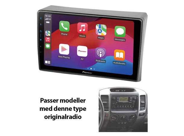 Pioneer Perfect Fit spiller til Toyota LC120 (2003-2009) u/navi u/utvidet lyd. 