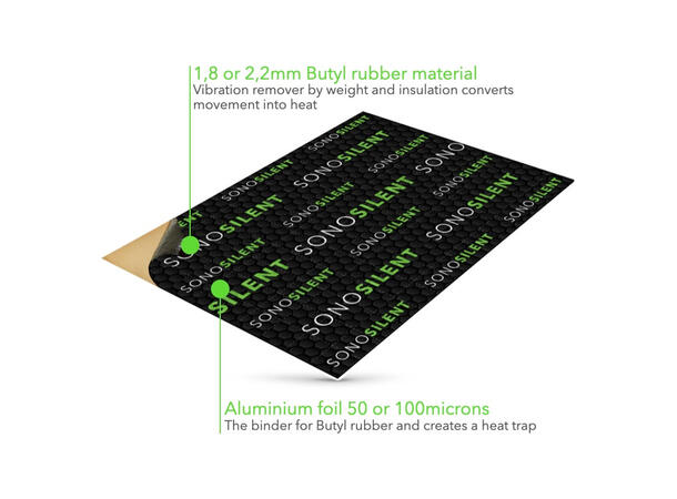 Sonosilent SS-E22 Dempematter 3,5m2, 2,2mm, 10stk (700x500mm) 