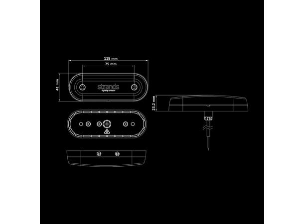 Strands FOR9T Gravity Posisjonslys LED, Oransje, 10-40V, 4,5W, pris per stk 