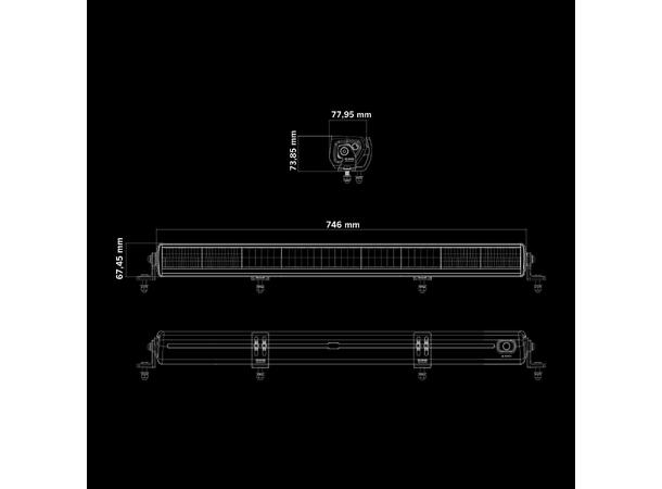 Strands Skylord 30" Ledbar 30", 26000 Lumen, 276W, innebygd relé 