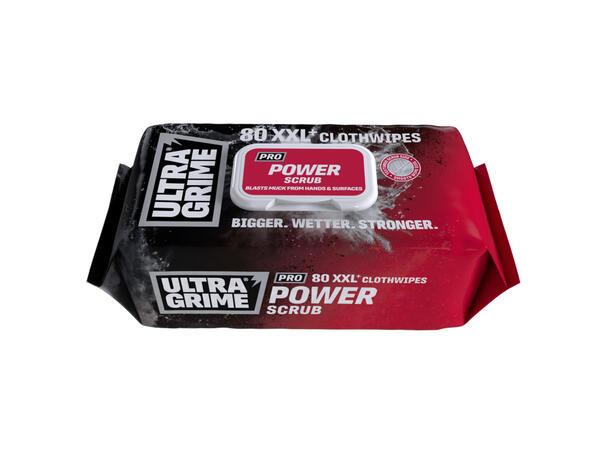 UltraGrime® Pro. Power Scrub 80 XXL+ Wipes 