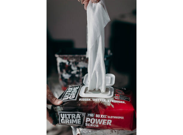 UltraGrime® Pro. Power Scrub 80 XXL+ Wipes 