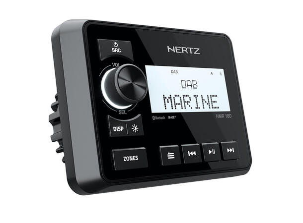 Hertz HMR18D DAB+ marineradio Vanntett, DAB+, BT, USB, AUX 