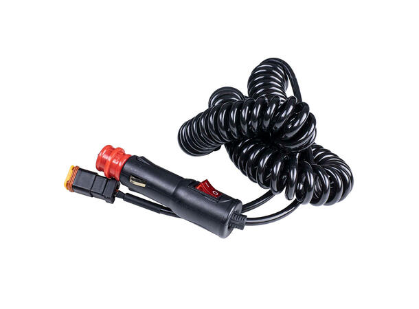 Strands kabel med DT-kontakt og sigplugg 5M kabel, 12-24V DC, På/Av-bryter 