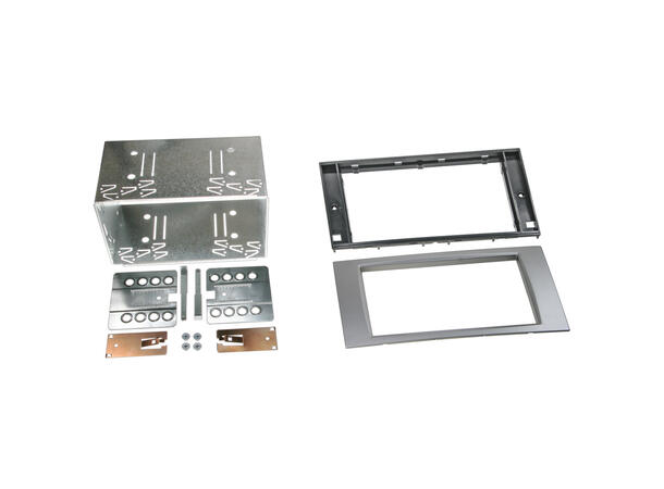 ACV 2-DIN monteringsramme - Sølv Ford (2003-2010) - m/firkantet radio 
